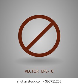 Flat icon of a prohibition