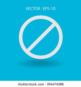 Flat Icon Prohibition Stock Vector (Royalty Free) 396474388 | Shutterstock