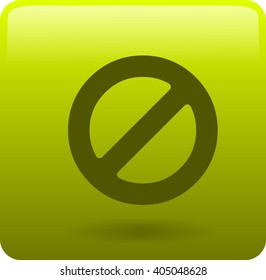 Flat icon of a prohibition