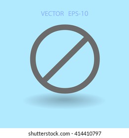 Flachsymbol eines Verbots