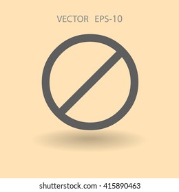 Flachsymbol eines Verbots