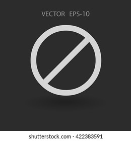 Flat icon of a prohibition