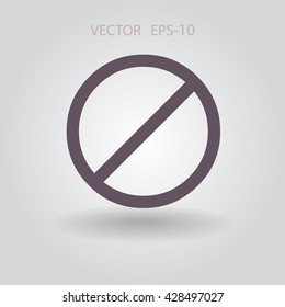 Flachsymbol eines Verbots