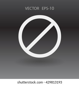 Icono plano de una prohibición