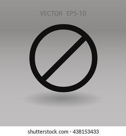 Flat icon of a prohibition