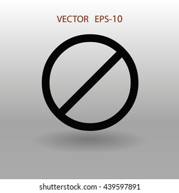 Flachsymbol eines Verbots