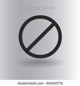 Flat icon of a prohibition