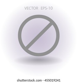 Flat icon of a prohibition