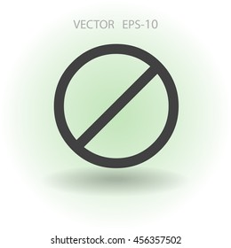 Flat icon of a prohibition
