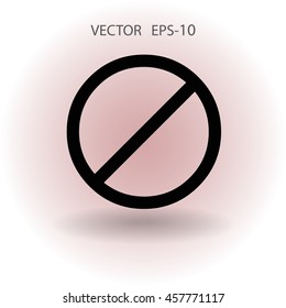 Flat icon of a prohibition