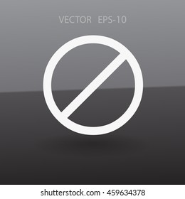 Flachsymbol eines Verbots
