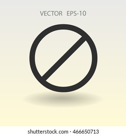 Flat icon of a prohibition