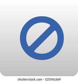 Flat icon of a prohibition
