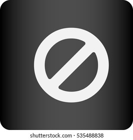 Flat icon of a prohibition