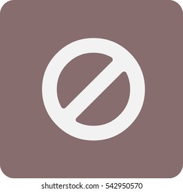 Flat icon of a prohibition