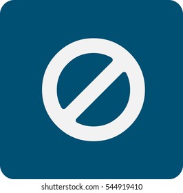 Flat icon of a prohibition