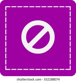 Flat icon of a prohibition