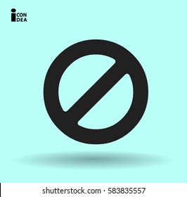 Flat icon of a prohibition