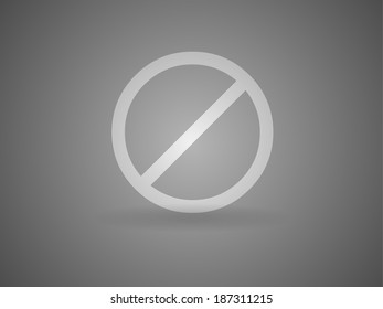 Flat icon of a prohibition sign