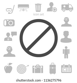 Flat icon of a prohibition. vector illustration