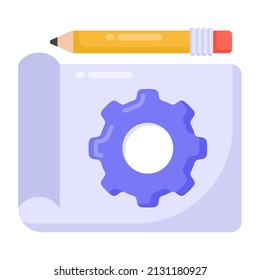 Flat icon of prototype, premium download

