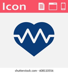 flat icon of pulse