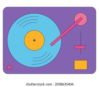 Flat icon of purple icon in 90s retro style isolated on a white background. Vector illustration