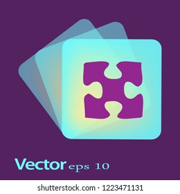 Flat icon. Puzzle.