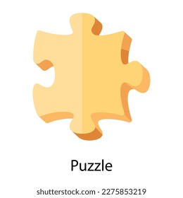 A flat icon of puzzle 