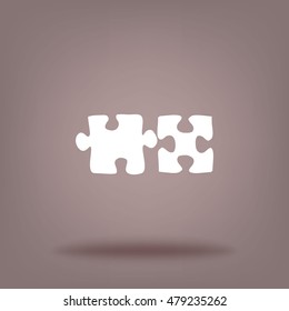 Flat icon. Puzzle.