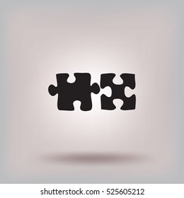 Flat icon. Puzzle.