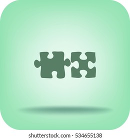 Flat icon. Puzzle.