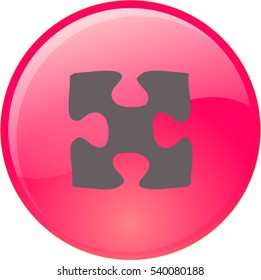 Flat icon. Puzzle.