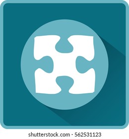 Flat icon. Puzzle.
