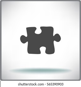 Flat icon. Puzzle.