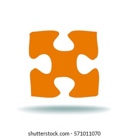 Flat icon. Puzzle.