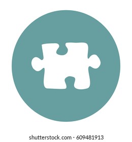 Flat icon. Puzzle.