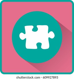 Icono plano. Rompecabezas.