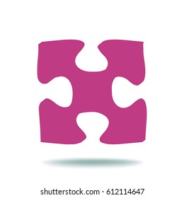 Flat icon. Puzzle.