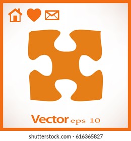 Flat icon. Puzzle.