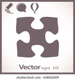 Flat icon. Puzzle.