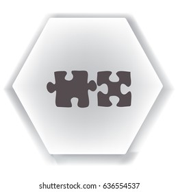 Flat icon. Puzzle.