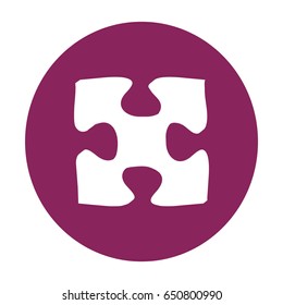 Icono plano. Rompecabezas.