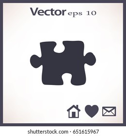 Flat icon. Puzzle.