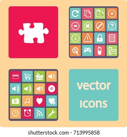 Flat icon. Puzzle.