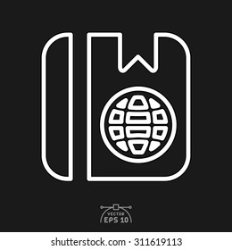 Flat icon of radio