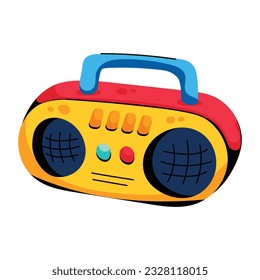 Flat icon of radio broadcast