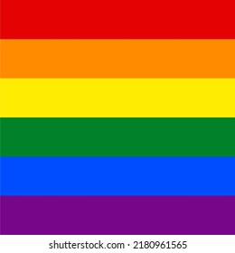 Flache Ikone Regenbogenfahnen Bewegung. Symbol sexueller Minderheiten. Vektorgrafik einer bunten Leinwand.