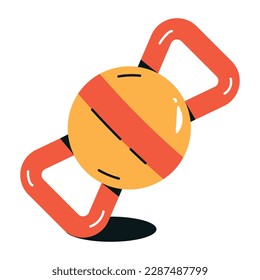 Icono plano del juguete de rattle 