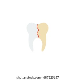 Flat Icon Reconstruction Element. Vector Illustration Of Flat Icon Treatment Isolated On Clean Background. Can Be Used As Tooth, Reconstruction And Treatment Symbols.